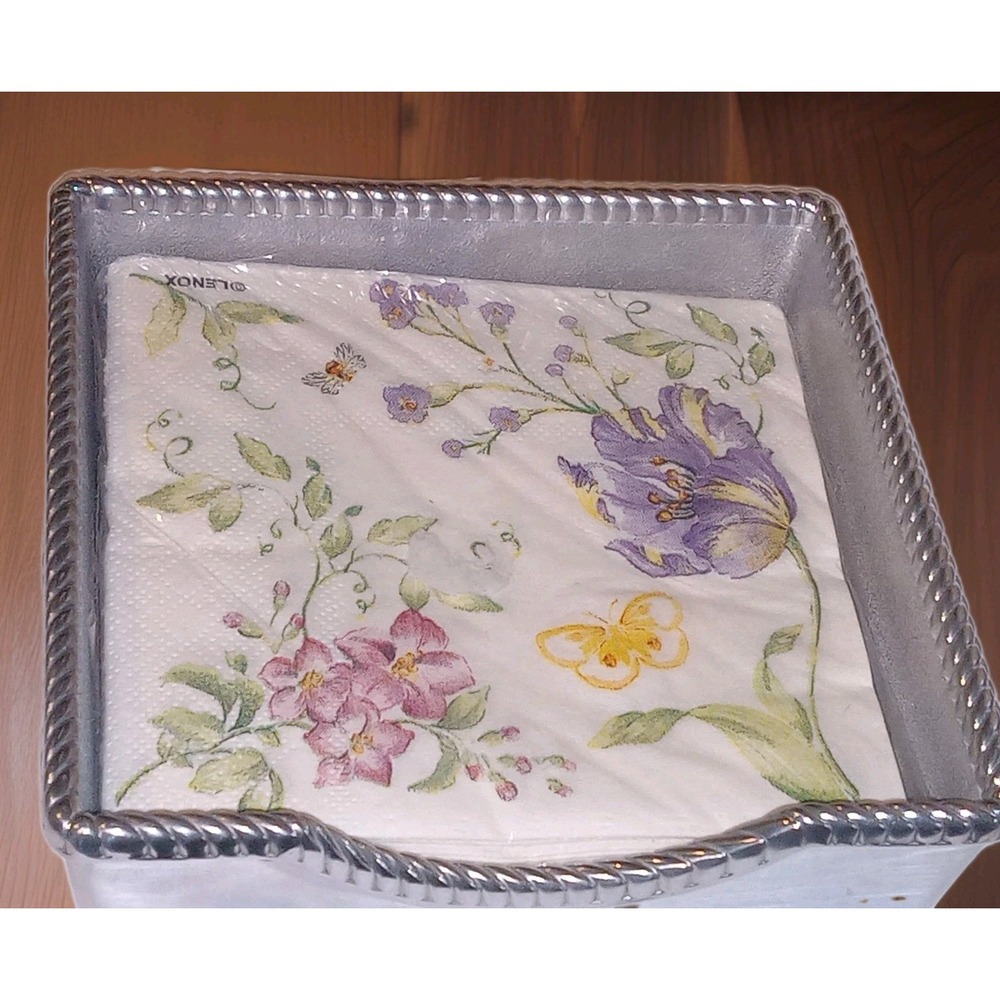 LENOX Butterfly Meadow Everyday Soiree Silver Napkin Holder Luncheon NEW